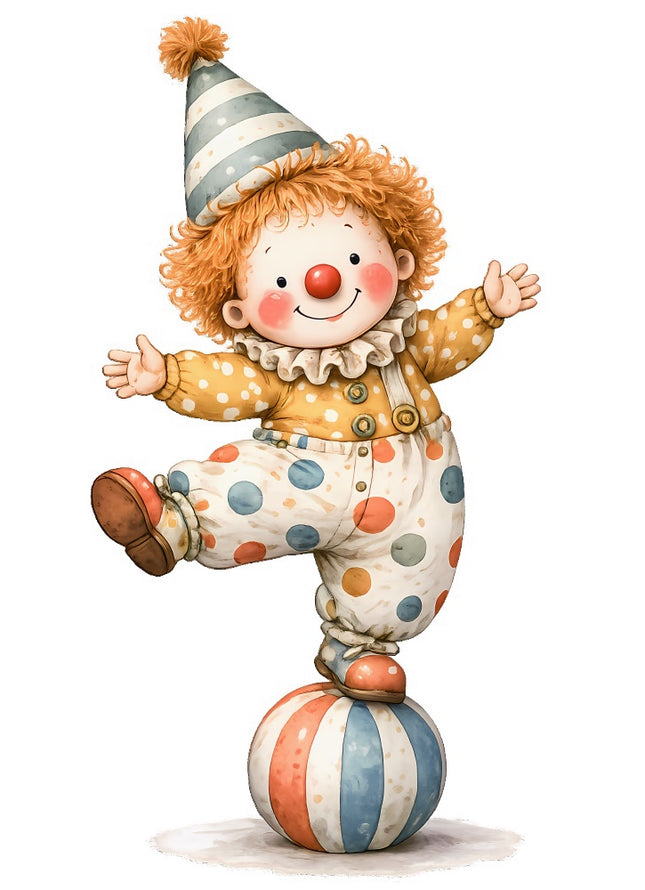 clown fabric panel