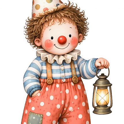 clown fabric panel