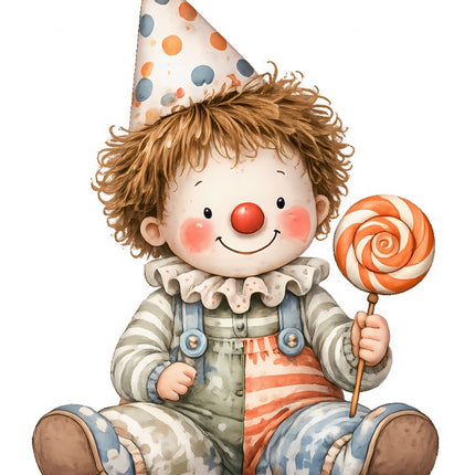 clown fabric panel
