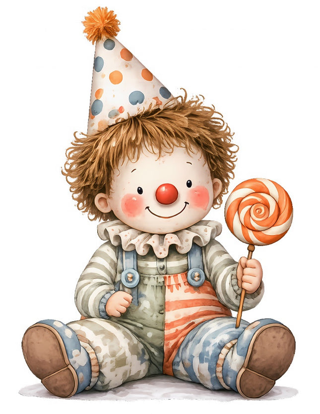 clown fabric panel