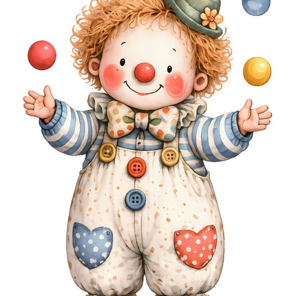 clown fabric panel