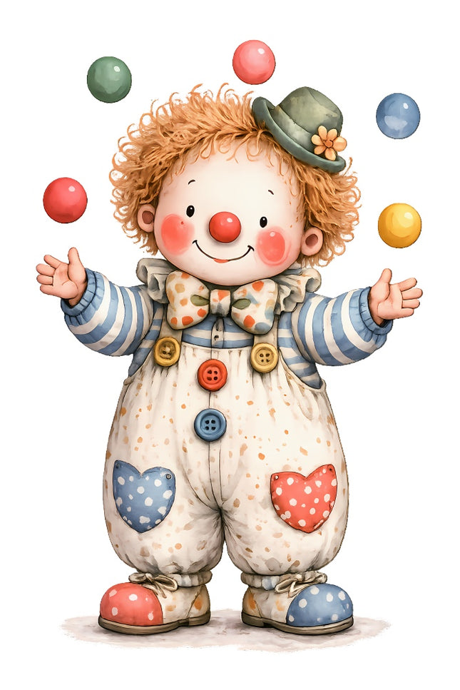 clown fabric panel