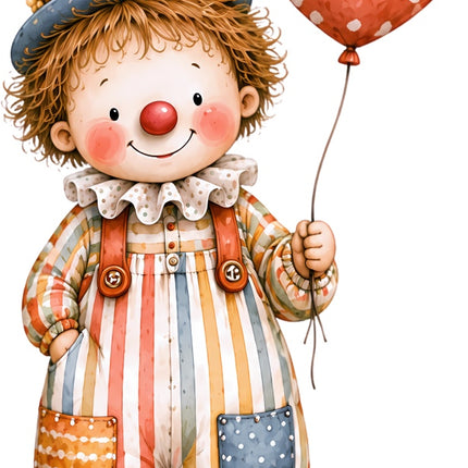 clown fabric panel