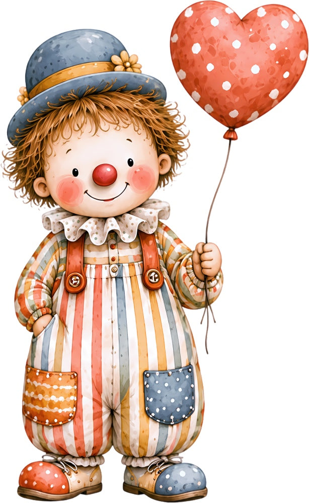 clown fabric panel