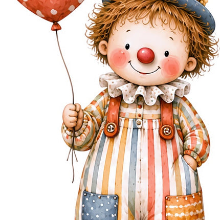 friendly clown fabric panel