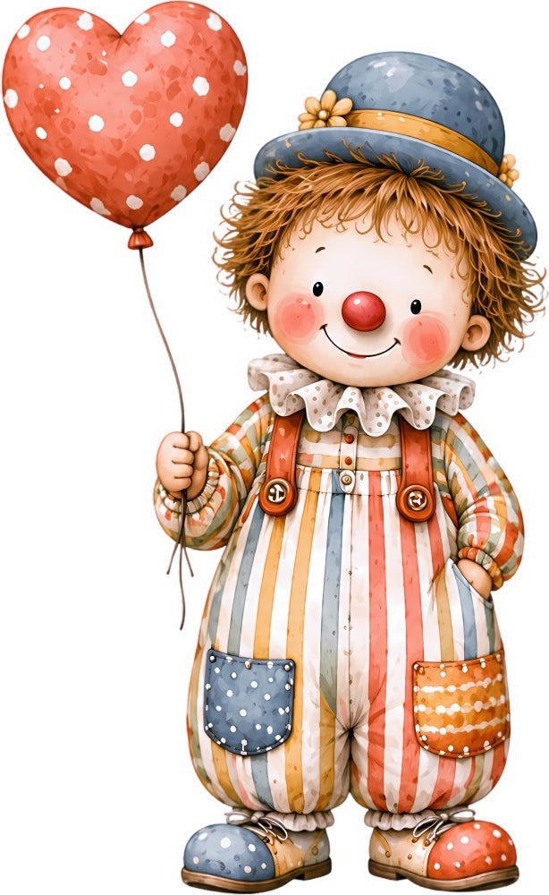 friendly clown fabric panel