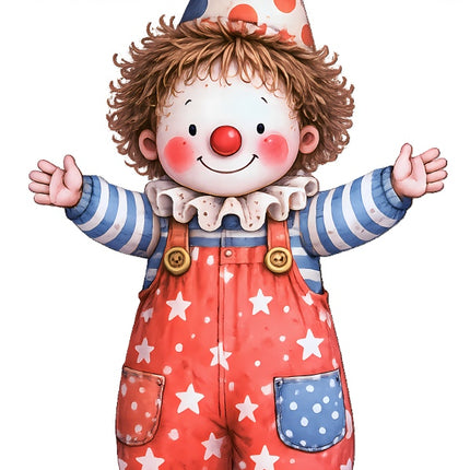 clown fabric panel