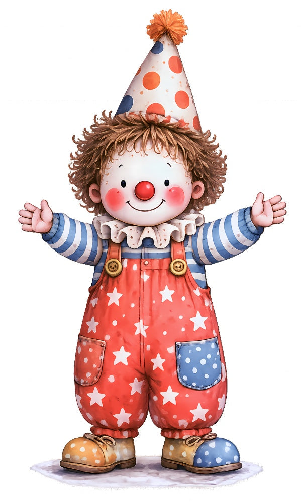 clown fabric panel