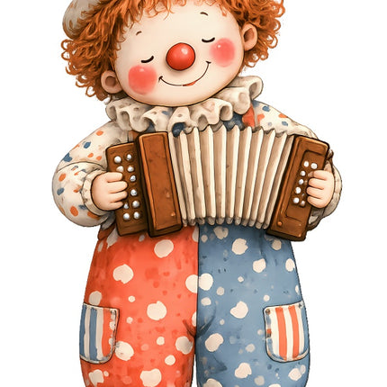 clown fabric panel