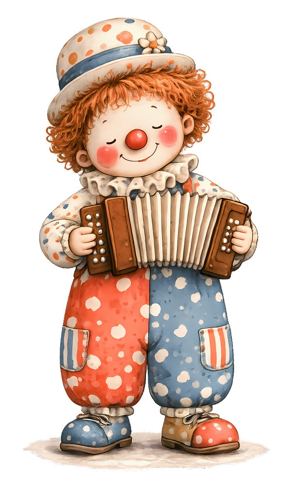 clown fabric panel