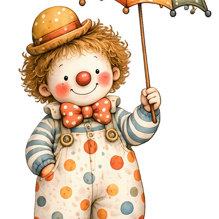 clown fabric panel