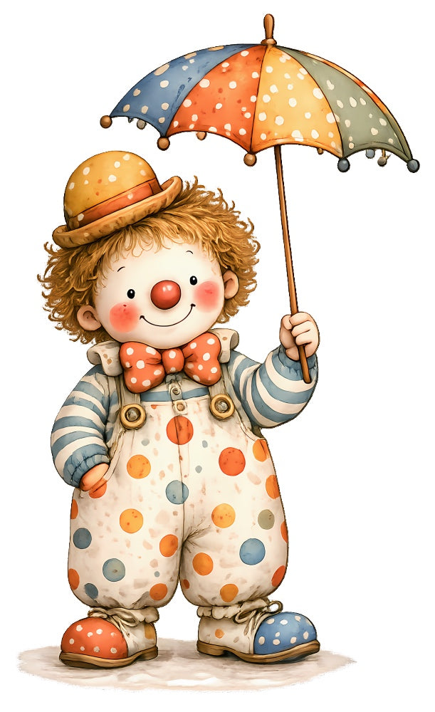 clown fabric panel
