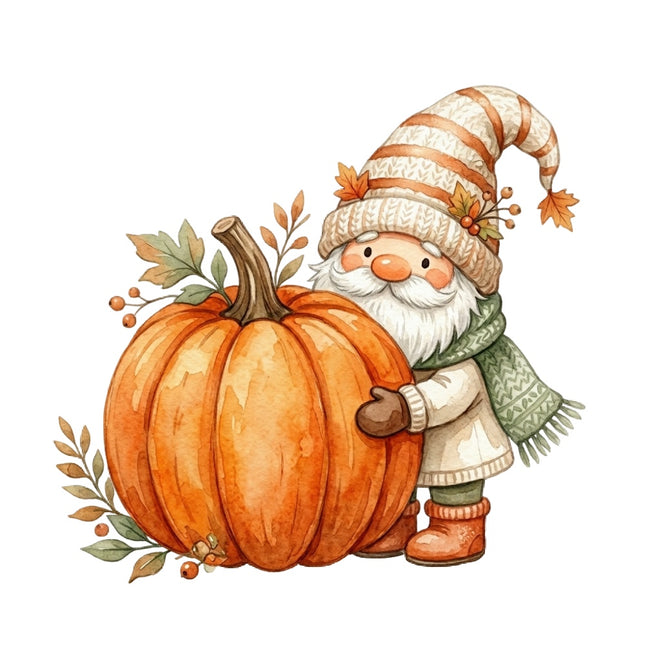 autumn gnome quilt block