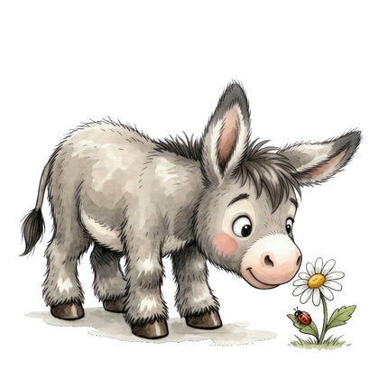 Donkey & Daisy 100% Cotton Fabric Panel Block FLIP-AQ6005