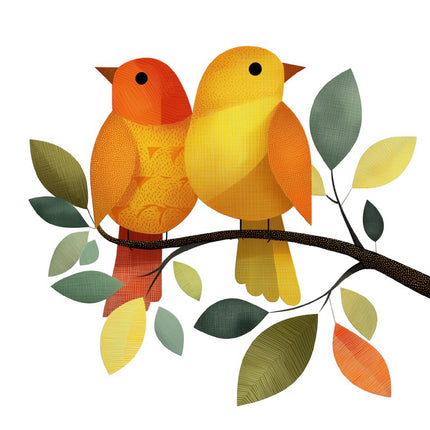 birds fabric panel