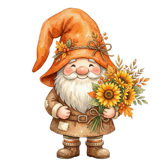 autumn gnome quilt block