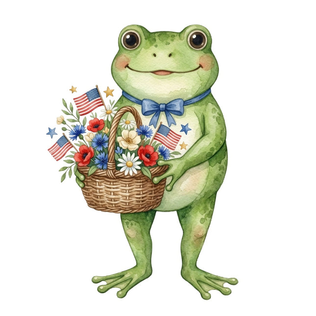 patriotic frog quilt block