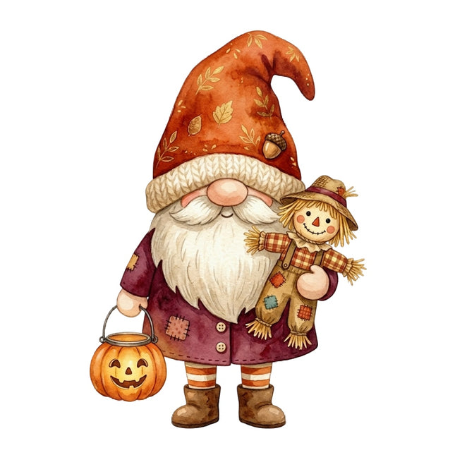 fall gnome quilt block