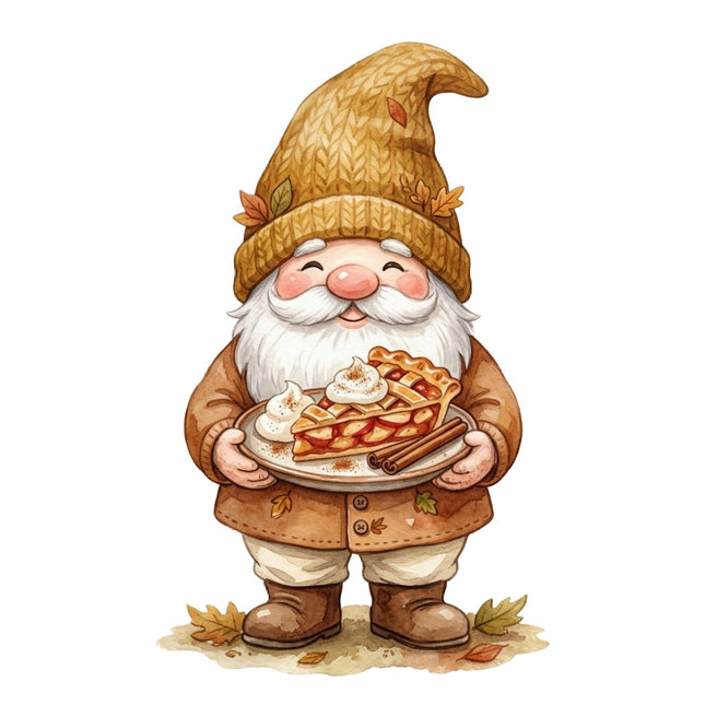 autumn gnome fabric panel