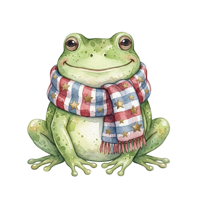 patriotic frog quilt block