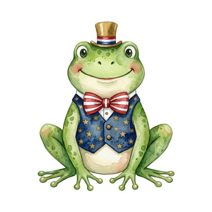 patriotic frog fabric panel