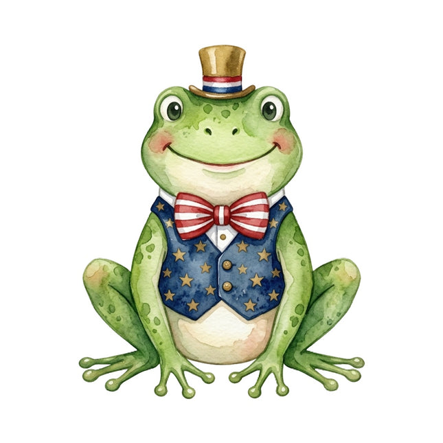 patriotic frog fabric panel