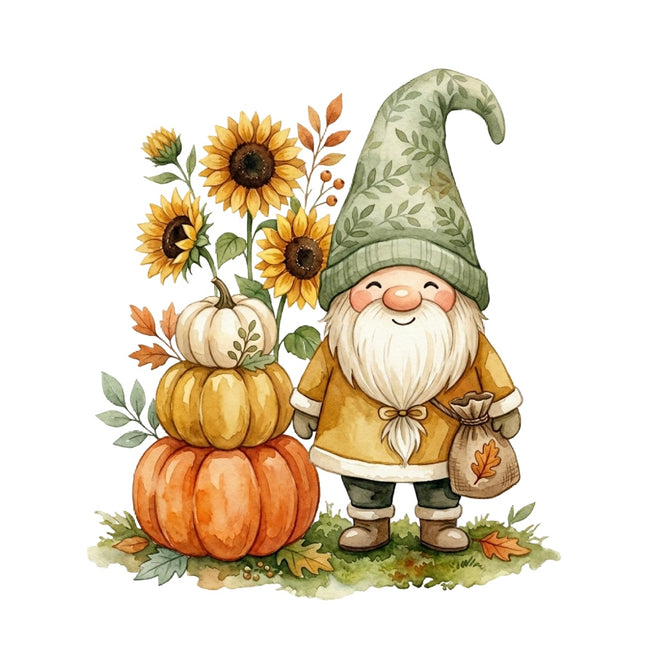 autumn gnome fabric panel