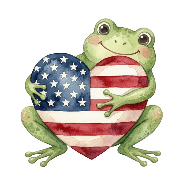 patriotic frog fabric panel