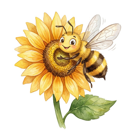 bee and sunflower quilt block