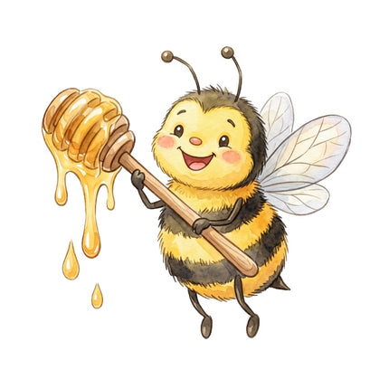 bee and honey fabric panel