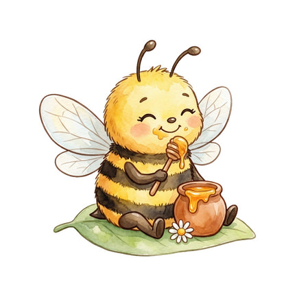 bee and honey fabric panel