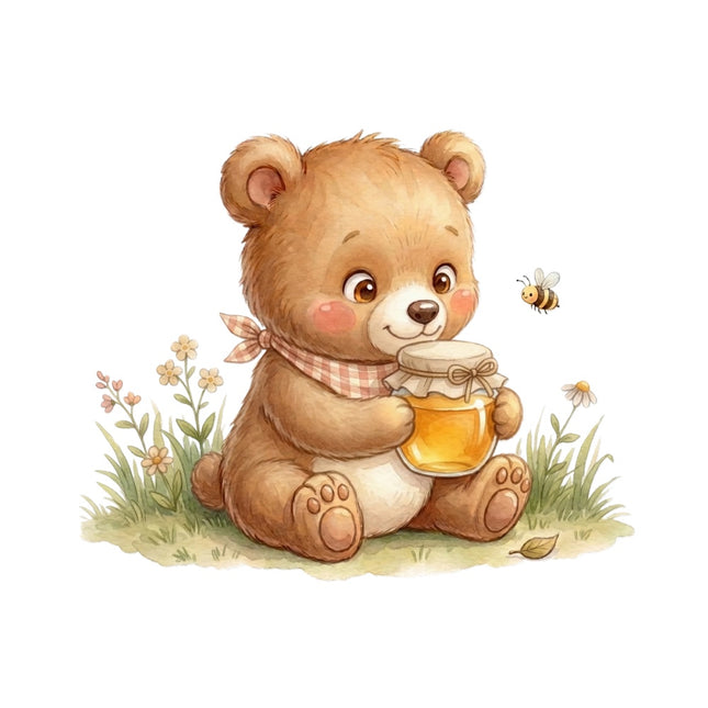 Bear & Bee 100% Cotton Fabric Panel Block AQ7500