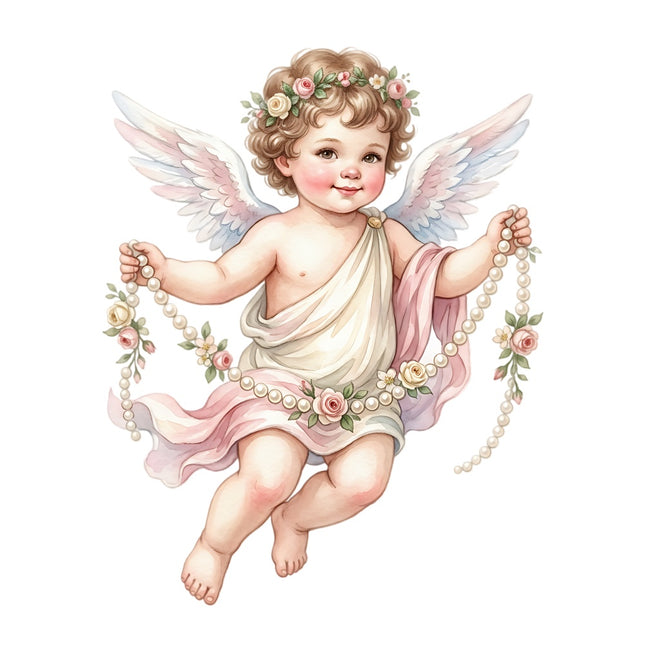 cherub fabric panel