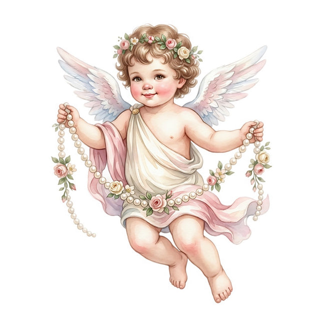 cherub fabric panel