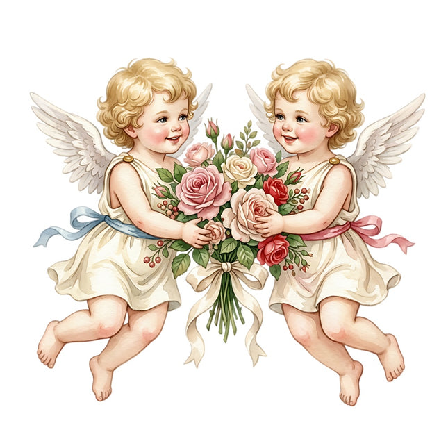 cherub fabric panel