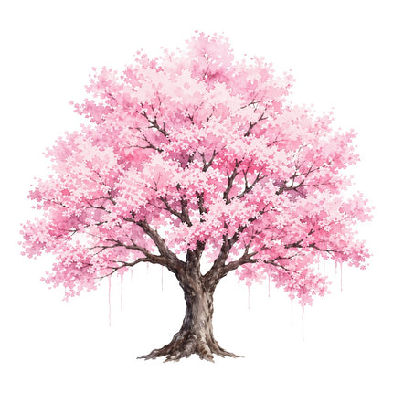 cherry blossom tree fabric panel