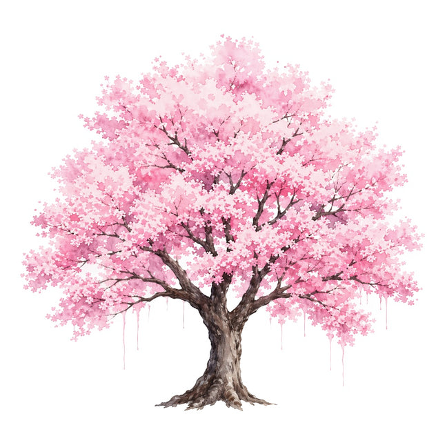cherry blossom tree fabric panel