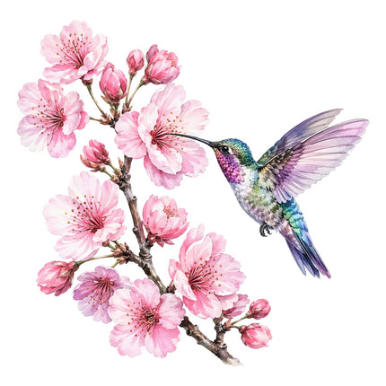 hummingbird fabric panel