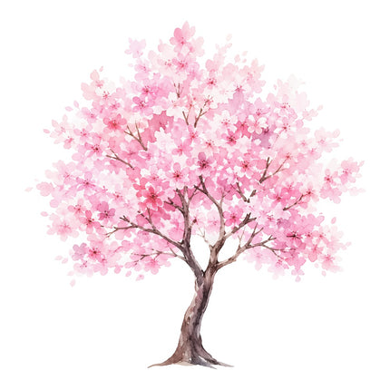 cherry blossom tree fabric panel