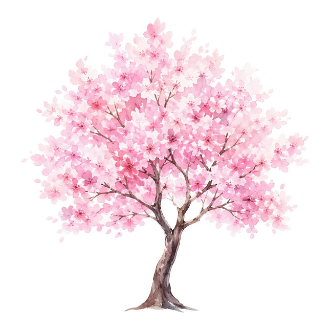 cherry blossom tree fabric panel