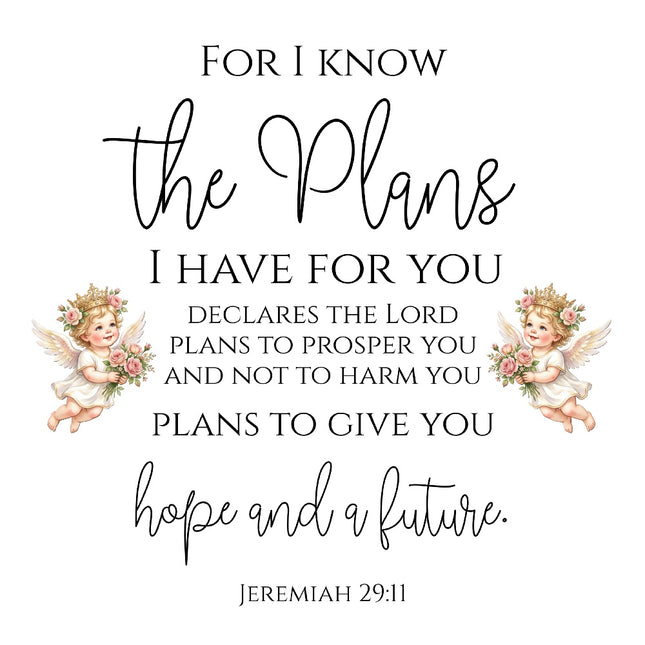 Jeremiah 29:11 fabric panel