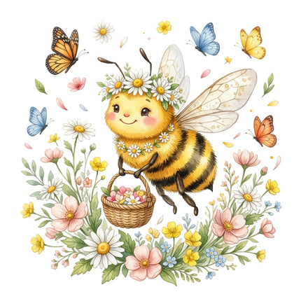 floral bee quilt block