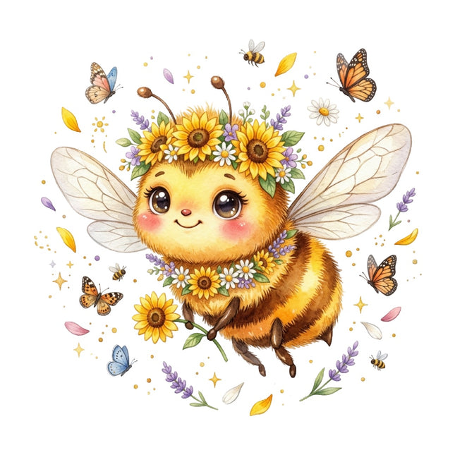 floral bee quilt square