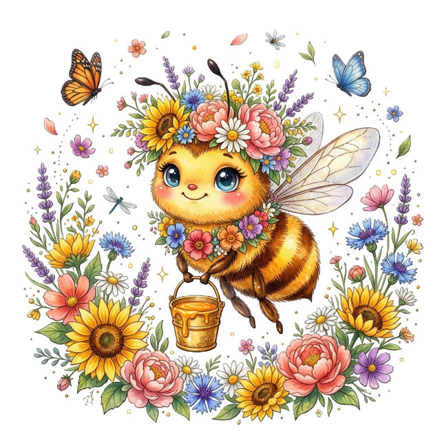 floral bee quilt block
