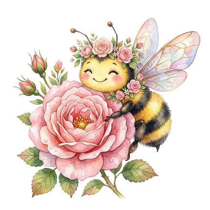 floral bee quilt square
