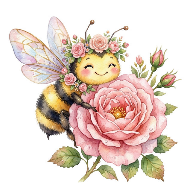 floral bee quilt square