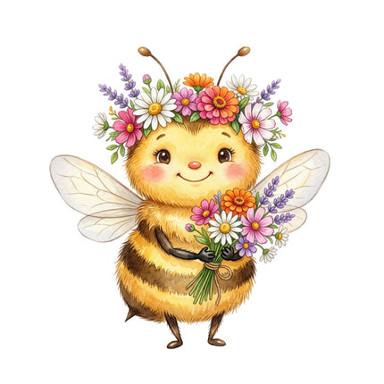 floral bee quilt block