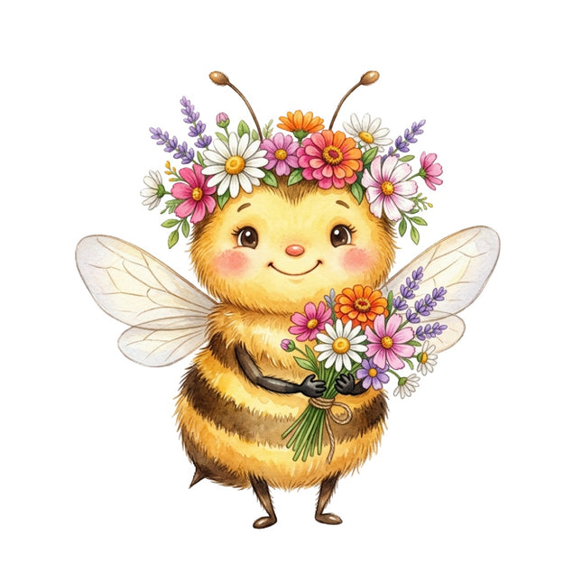 floral bee quilt block