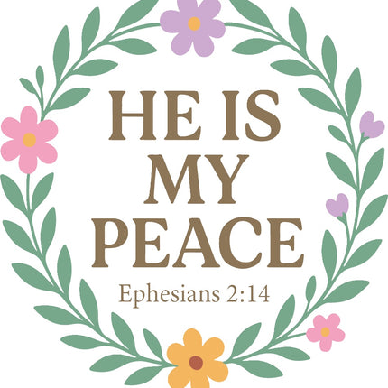 He is My Peace 100% Cotton Fabric Panel Block AR151