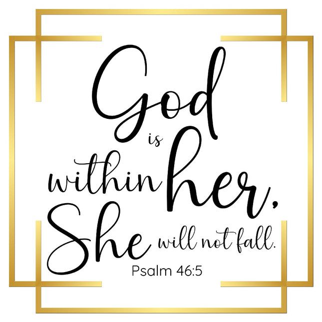 psalm 46:5 fabric panel